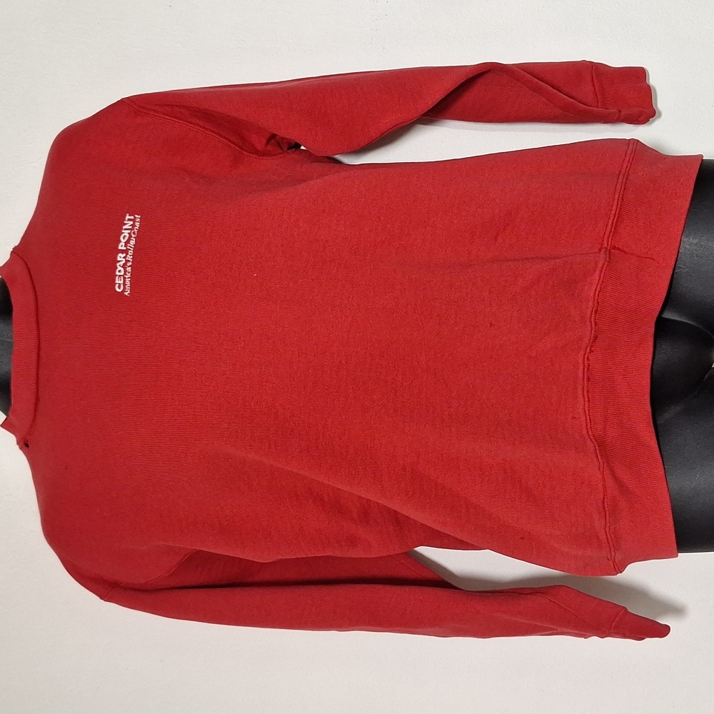 Vintage Cedar Point Sweatshirt Red Americias Rollar Coaster 90s